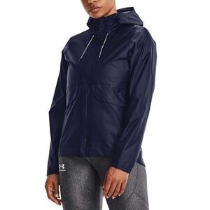 Under Armour Midnight Navy & White Cloudburst Shell Jacket Womens Size XS